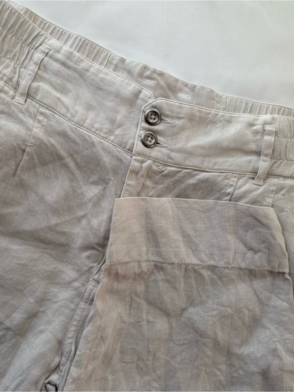 Wrap London Linen Cropped Pants Trousers Size 12